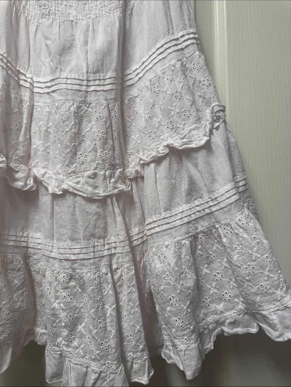 Charlotte Russe Light Pink Strapless Tiered Eyelet Dress - Picture 4 of 7